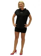 SALT & PEPPER SLEEVLESS HOODY