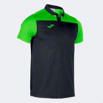 Joma HOBBY II SHORT SLEEVE POLO POLOSHIRT schwarz