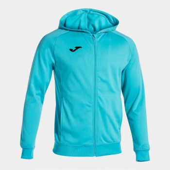 Joma MENFIS ZIP-UP HOODIE FLUOR TUR KAPUZENJACKE neon-blau
