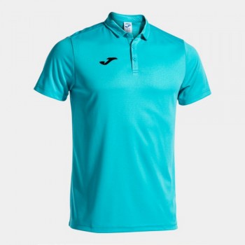 Joma HOBBY SHORT SLEEVE POLO FLUOR POLOSHIRT neon-blau