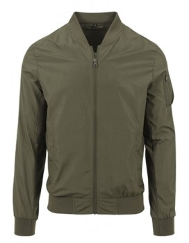 BUILD YOUR BRAND NYLON BOMBER JACKET JACKEN gr�n