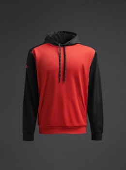 MUSAI MU0307 KAPUZENPULLOVER rot