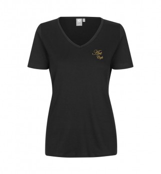 ART CAFE T-SHIRT DAMEN GOLD | yam yam world
