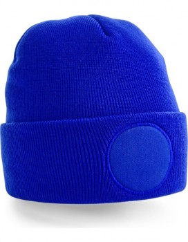BEECHFIELD CIRCULAR PATCH BEANIE M�TZEN-BEANIES blau