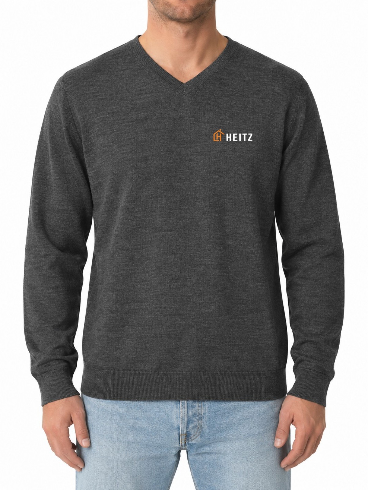 HEITZ BAU STRICKPULLOVER HERREN
