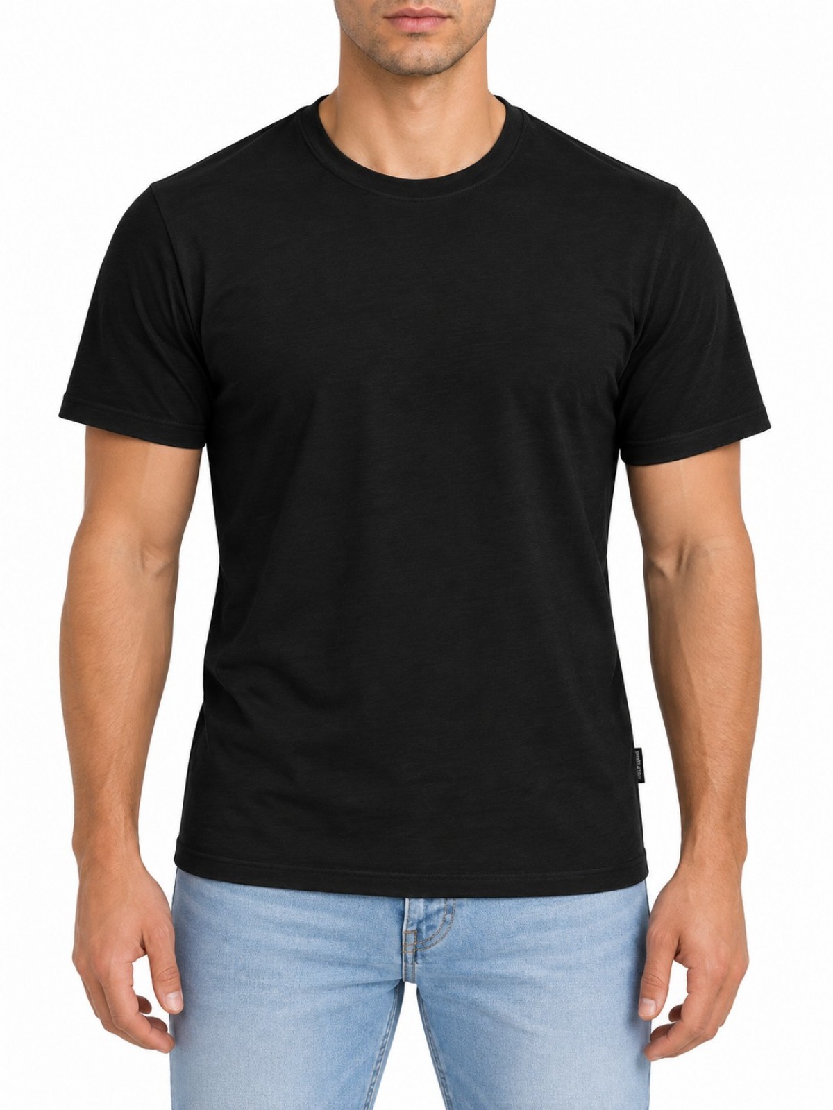 Hrm MEN�S LUXURY ROUNDNECK TEES T-SHIRTS schwarz