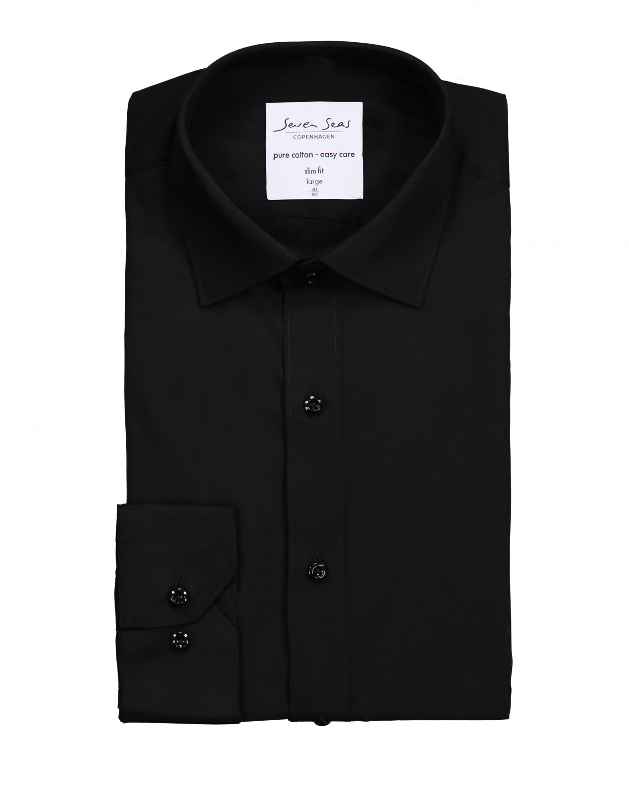 ID IDENTITY SS402 Hemden schwarz