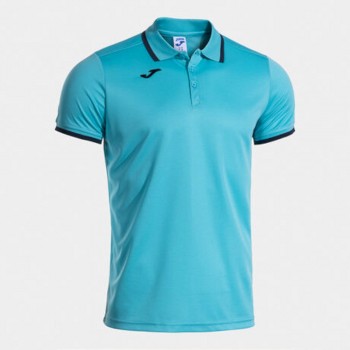 Joma COMBI PREMIUM SHORT SLEEVE POL POLOSHIRT neon-blau