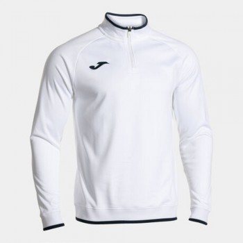 Joma COMBI PREMIUM SWEATSHIRT WHITE ZIPTOP weiss