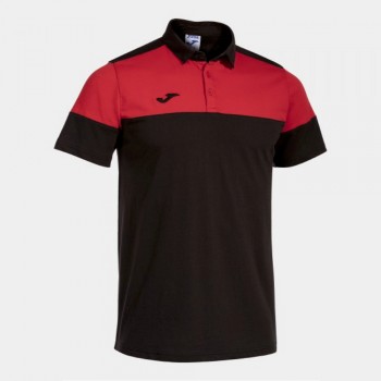 Joma CREW V SHORT SLEEVE POLO BLACK Poloshirts schwarz