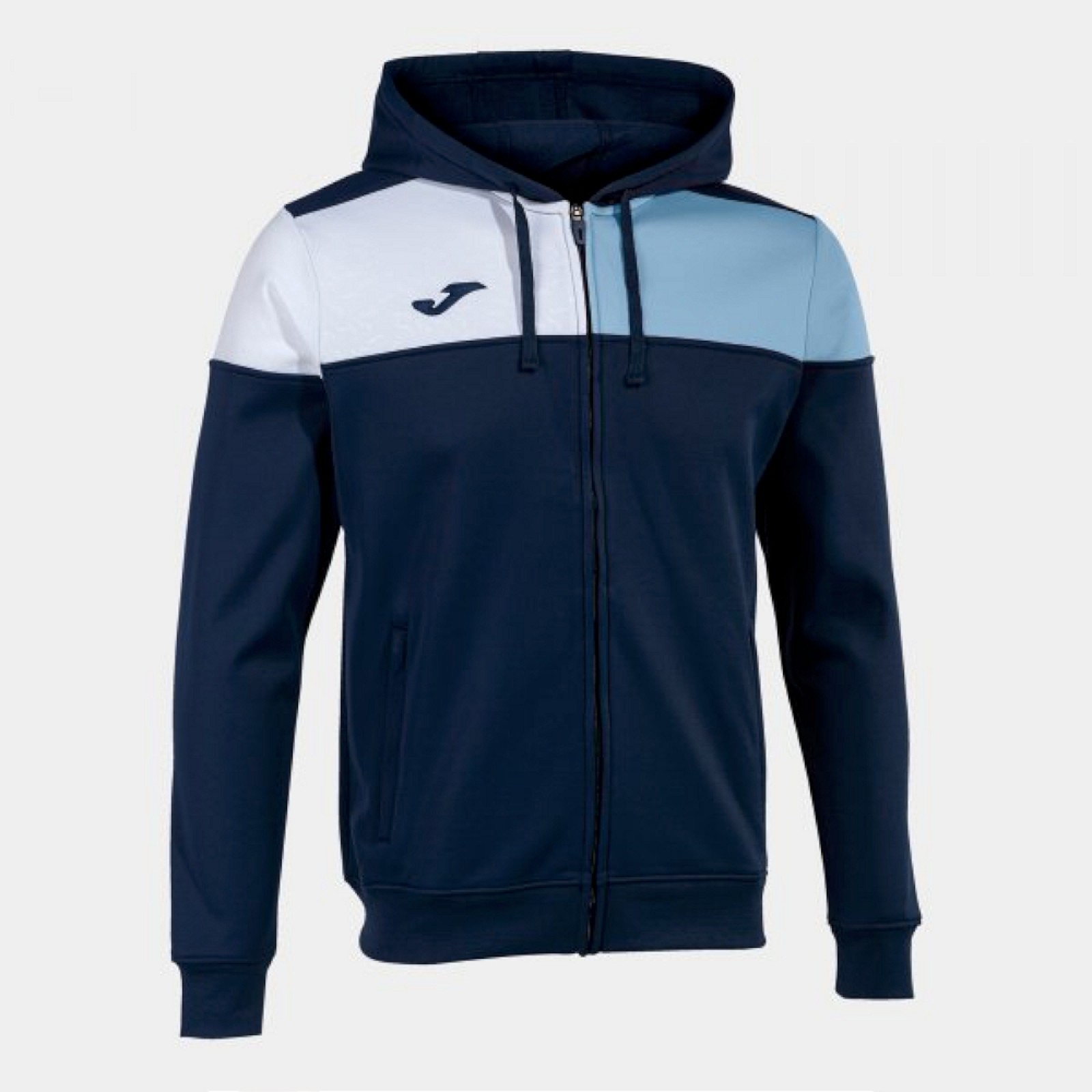 Joma CREW V ZIP-UP HOODIE NAVY SKY SWEATSHIRT blau