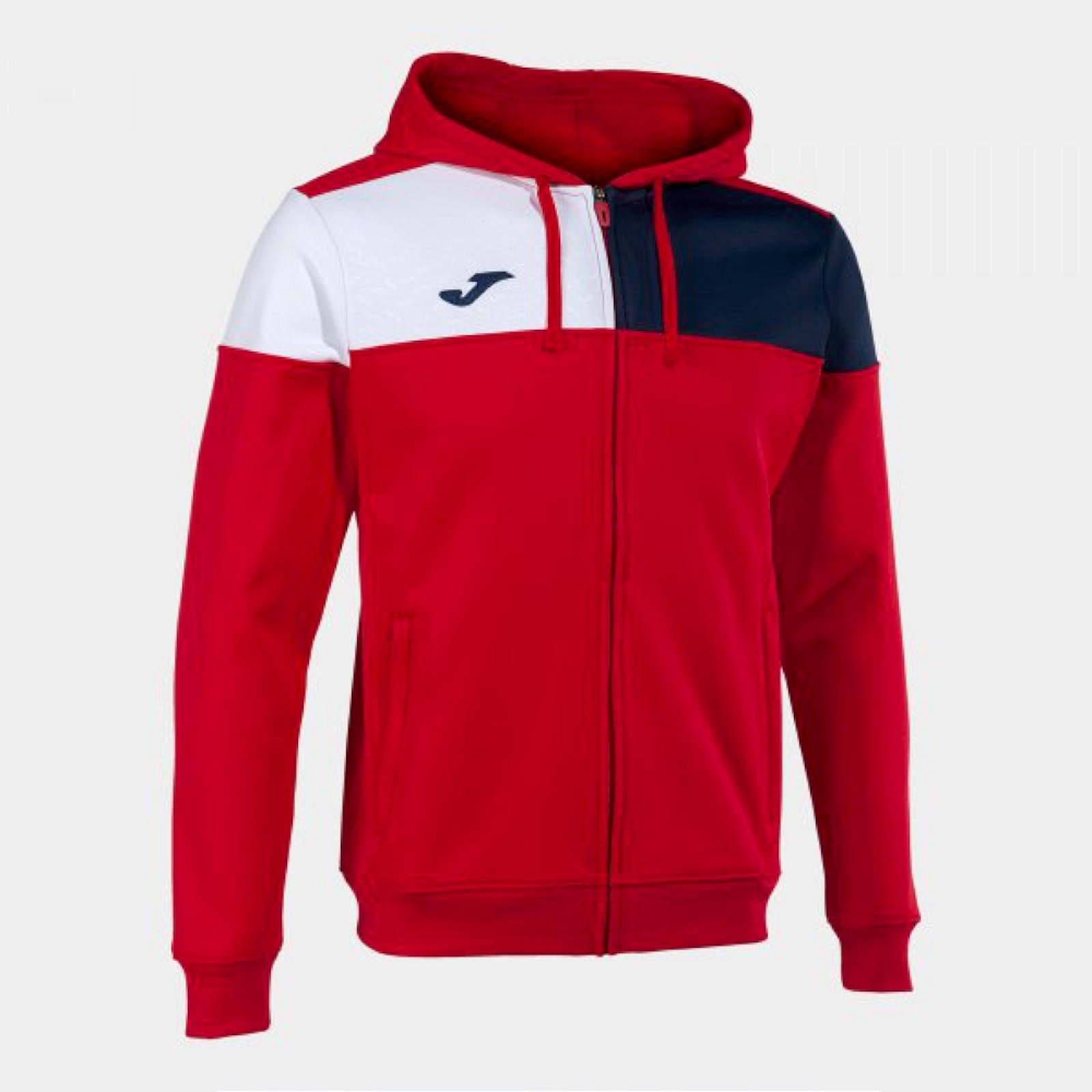 Joma CREW V ZIP-UP HOODIE RED NAVY SWEATSHIRT rot