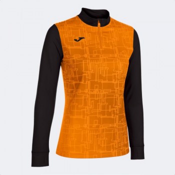 Joma ELITE VIII SWEATSHIRT BLACK ORANGE Sweatshirts schwarz