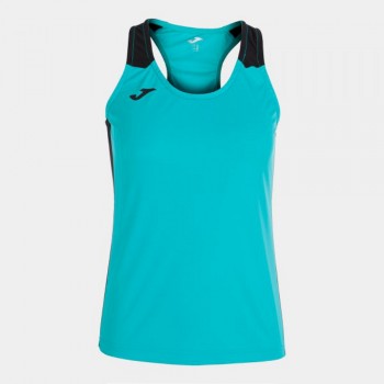 Joma RECORD II TANK TOP TURQUOISE BLACK TANKTOP blau