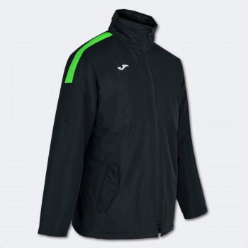 Joma TRIVOR ANORAK BLACK FLUOR GREE Stadionjacken schwarz