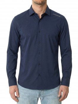 LAMINAM HYBRID HEMD MODERN FIT NAVY | yam yam world
