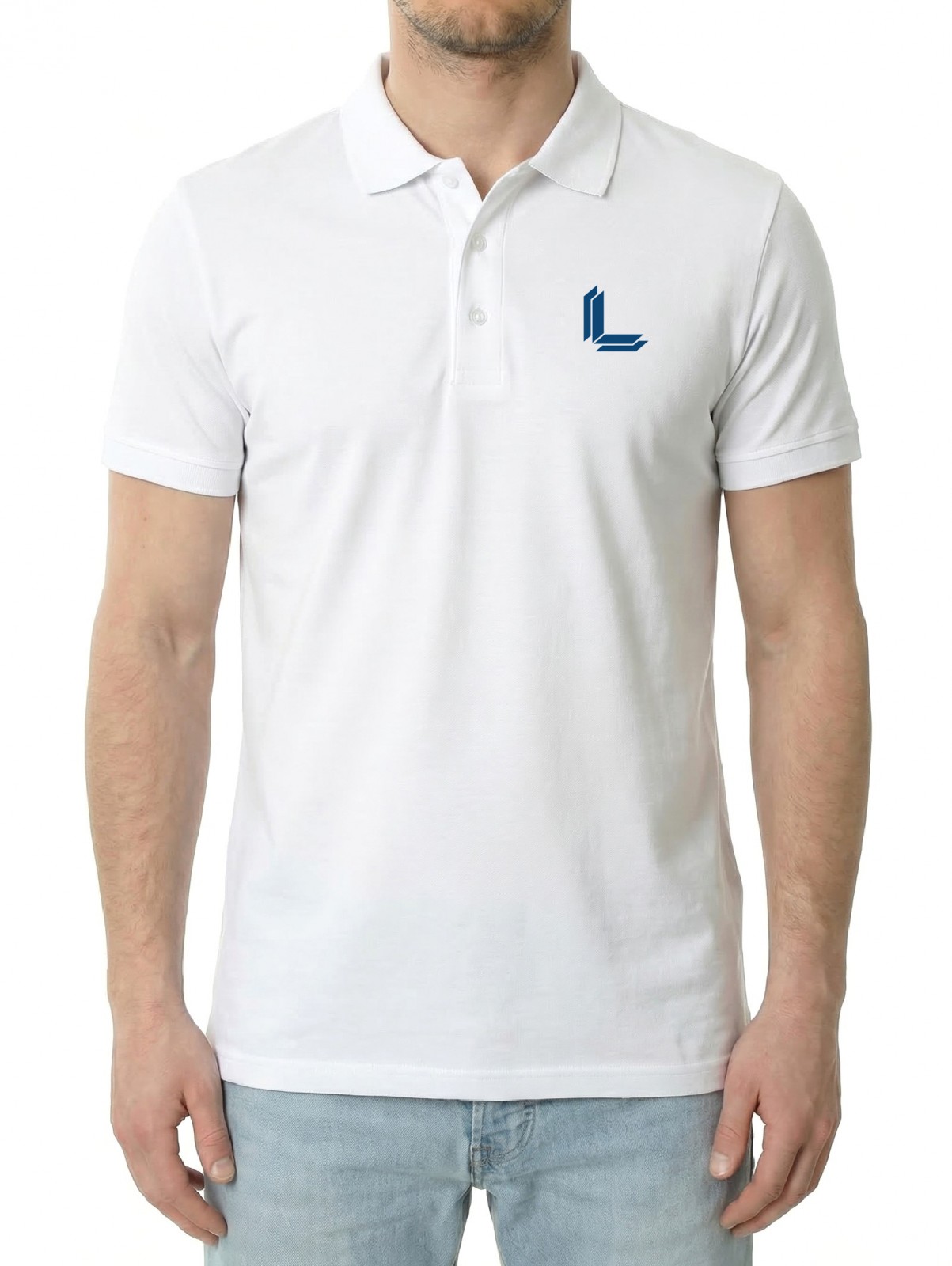 LAMINAM POLO-SHIRT HERREN WEISS