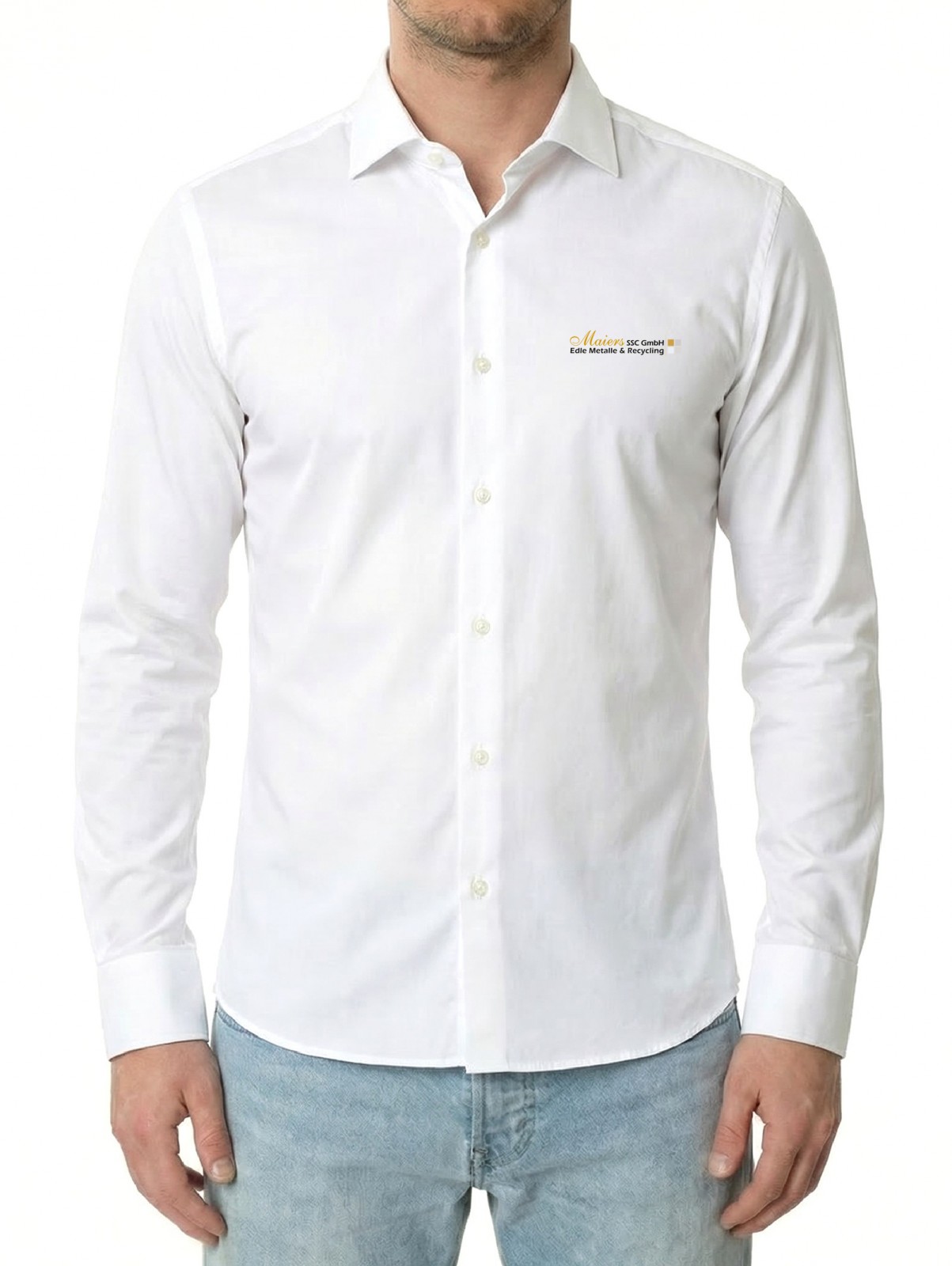 MAIERS SSC HYBRID HEMD MODERN FIT WEISS