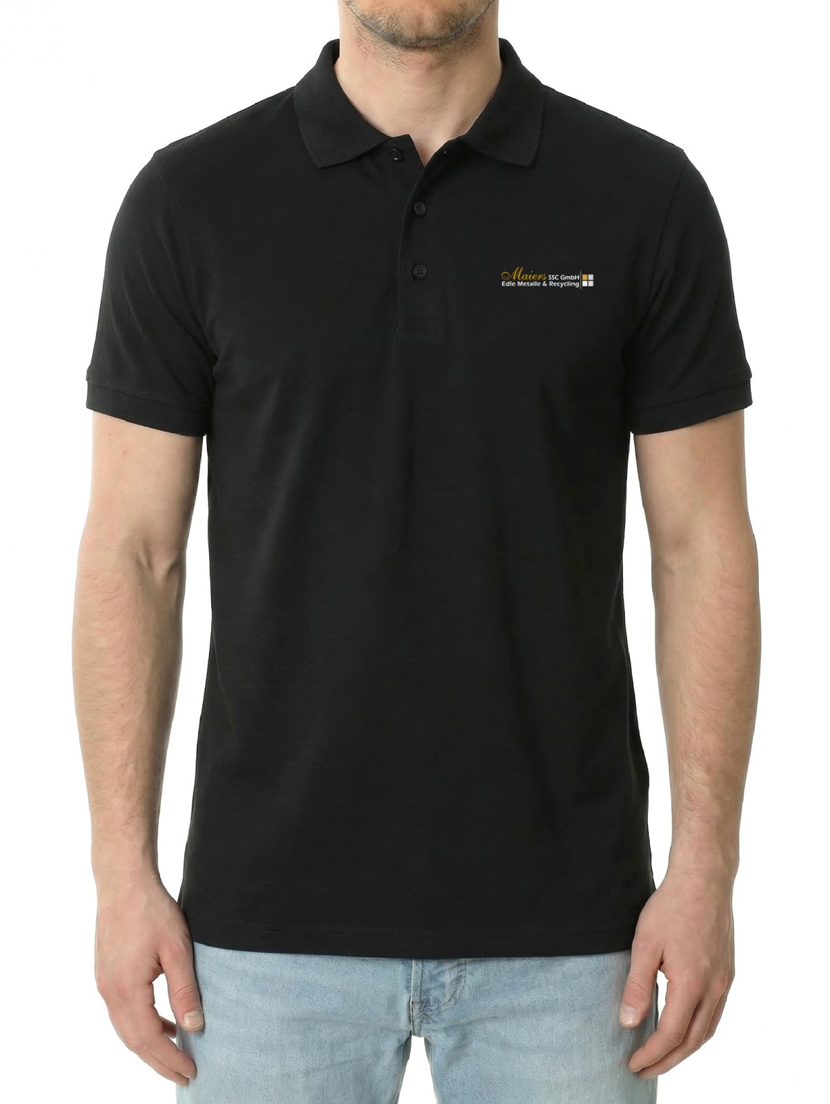 MAIERS SSC POLO-SHIRT HERREN SCHWARZ