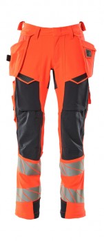 MASCOT 19031 HANDWERKERHOSEN neon-rot | yam yam world