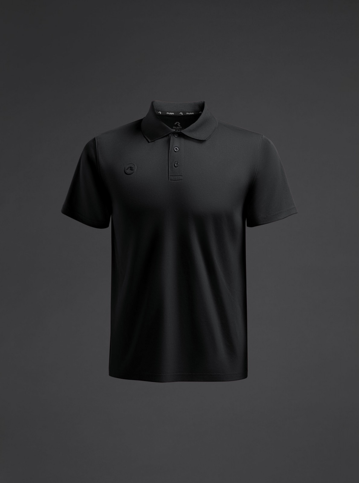 MUSAI MU0107 POLOSHIRT schwarz