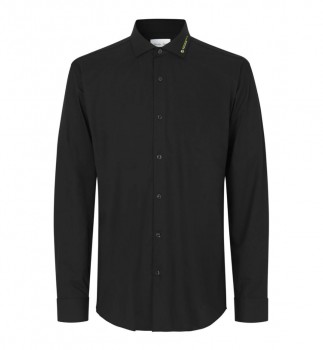 NORRENBROCK HYBRID HEMD MODERN FIT BLACK | yam yam world