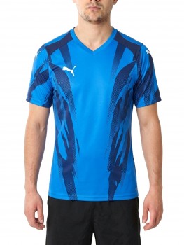 Puma 706654 KURZARM TRIKOT FINAL26 GRAPHIC+ blau