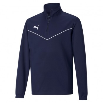Puma TEAMRISE 1/4 ZIP TOP JR ZIPTOP blau | yam yam world
