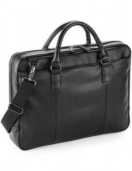 QUADRA NUHIDE� SLIMLINE LAPTOP BRIEF TASCHEN-RUCKS�CKE schwarz