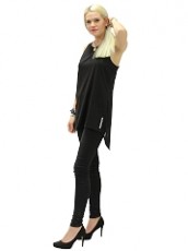 SALT & PEPPER LOOSE OPEN BACK VEST | yam yam world