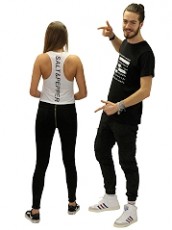 SALT & PEPPER RACERBACK CROPPED TANK | yam yam world