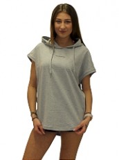 SALT & PEPPER SLEEVLESS HOODY | yam yam world