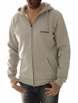 Superwear BY012-ZIP HOODY SWEATSHIRTS/HOODIES grau