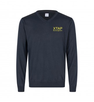 XTAP PULLOVER V-AUSSCHNITT NAVY | yam yam world